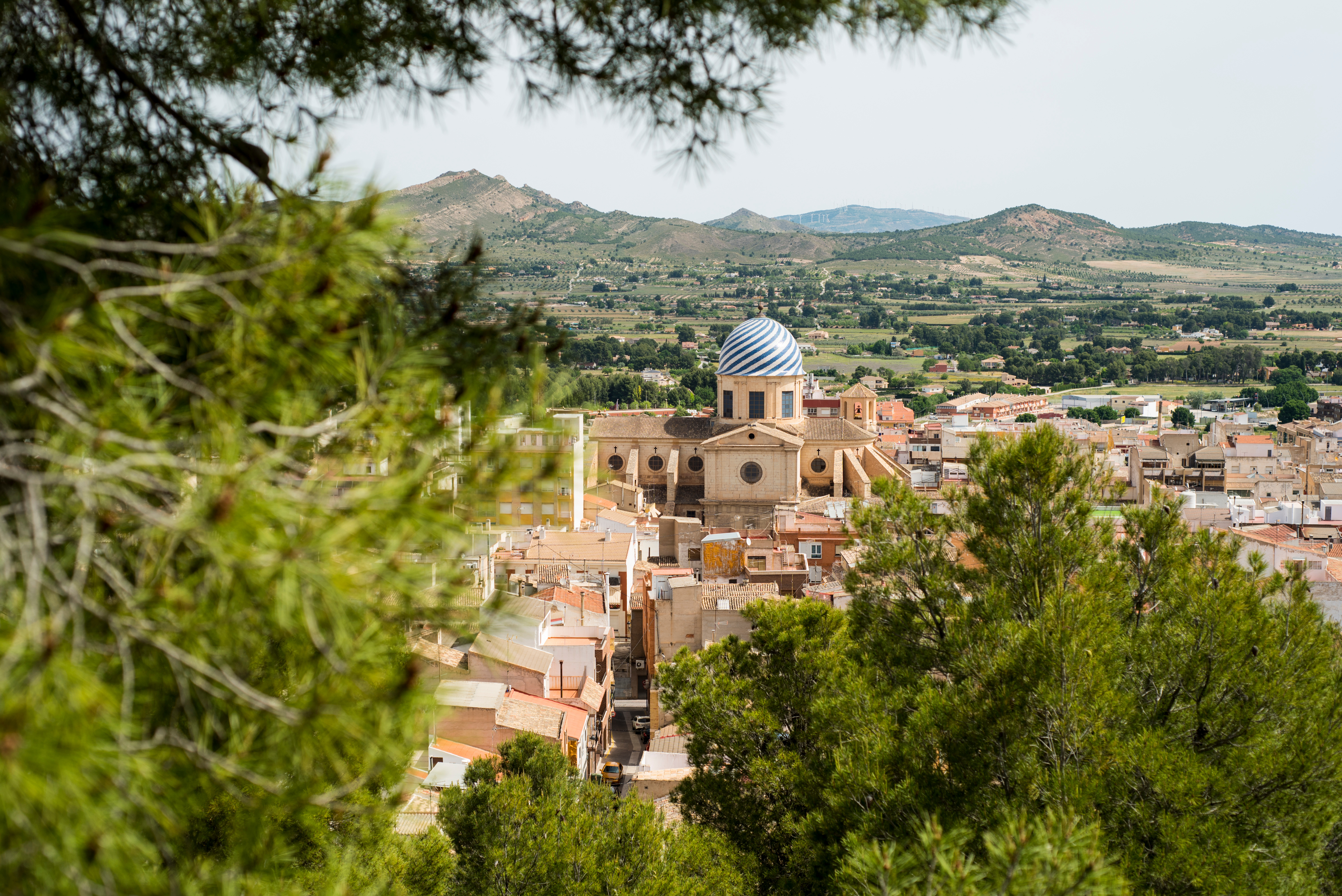 View over Yecla in inland Murcia, where wine country, local devotion and town traditions add another layer to the region&rsquo;s cultural calendar.